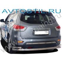 Pathfinder Защита заднего бампера угловая большая 76/42 мм нержавейка