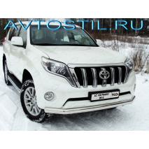 Prado 150 Защита передняя овальная 75х42 мм нержавейка