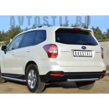 Subaru Forester 2013 Защита заднего бампера труба d60 нержавейка