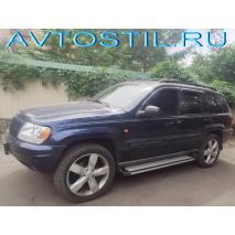 Grand Cherokee Пороги подножки площадки алюминий крепеж в комплекте