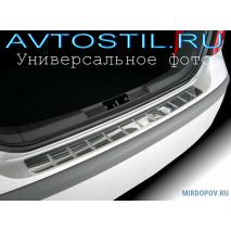 Chevrolet Aveo 2002-2006 Накладки на задний бампер нержавейка 5 дв