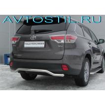 Highlander Защита заднего бампера d60 волна нержавейка