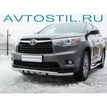 Highlander Защита переднего бампера 60/42 мм двойная с профильной ЗК