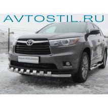 Highlander Защита переднего бампера 60 мм с декоративными элементами