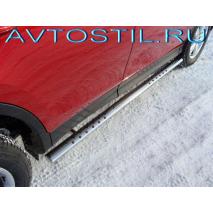 RAV4 Пороги овальные с проступью 75х42 мм нержавейка