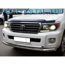 Land Cruiser 200 Передняя защита труба двойная 76/60 мм нержавейка