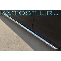 Qashqai Защита штатного порога труба 60 мм нержавейка