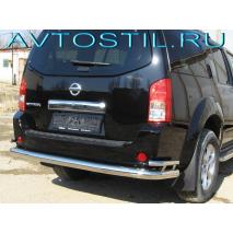 Pathfinder Защита заднего бампера d76/d42 двойная нержавейка