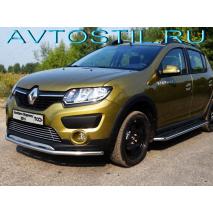 Stepway 2014 Защита переднего бампера труба 42 мм нержавейка