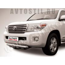 Land Cruiser 200 Защита переднего бампера d76 с профильной защитой картера короткая