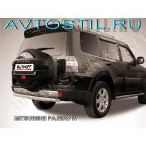 Pajero 4 Защита заднего бампера труба d76 короткая нержавейка