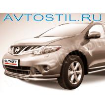Murano 2010 Защита переднего бампера труба двойная d60/42 нержавейка