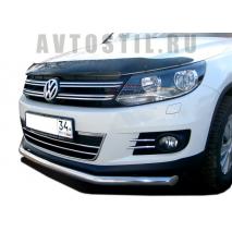 Tiguan 2012 Передняя защита труба 60 мм нержавейка