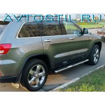 Grand Cherokee Подножки овальные с накладкой 120х60 мм хром