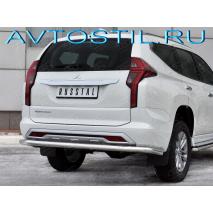 Pajero Sport Защита заднего бампера труба с углами 57 мм нержавейка