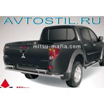 L200 Triton Защита заднего бампера труба d60 с углами нержавейка