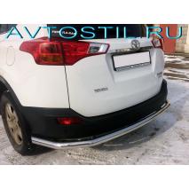RAV4 Защита заднего бампера угловая большая d60 нержавейкаа