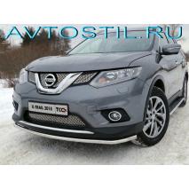 X-Trail Защита передняя труба нижняя 42 мм нержавейка