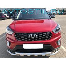 Creta Защита переднего бампера 60 мм грендер нержавейка