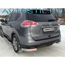 X-Trail Защита задняя уголки овальные 75х42 мм нержавейка