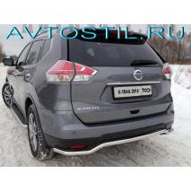 X-Trail Защита задняя труба волна 42 мм нержавейка