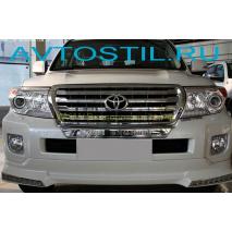 Land Cruiser 200 2012 Накладка на передний бампер хром с надписью