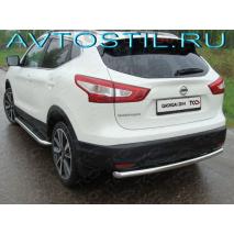 Qashqai Защита задняя труба центральная 60 мм нержавейка