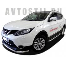 Qashqai Защита переднего бампера труба 60 мм нержавейка