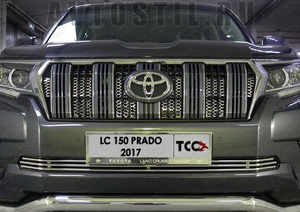 Решетка в бампер Toyota Prado 150 (2018г.-)